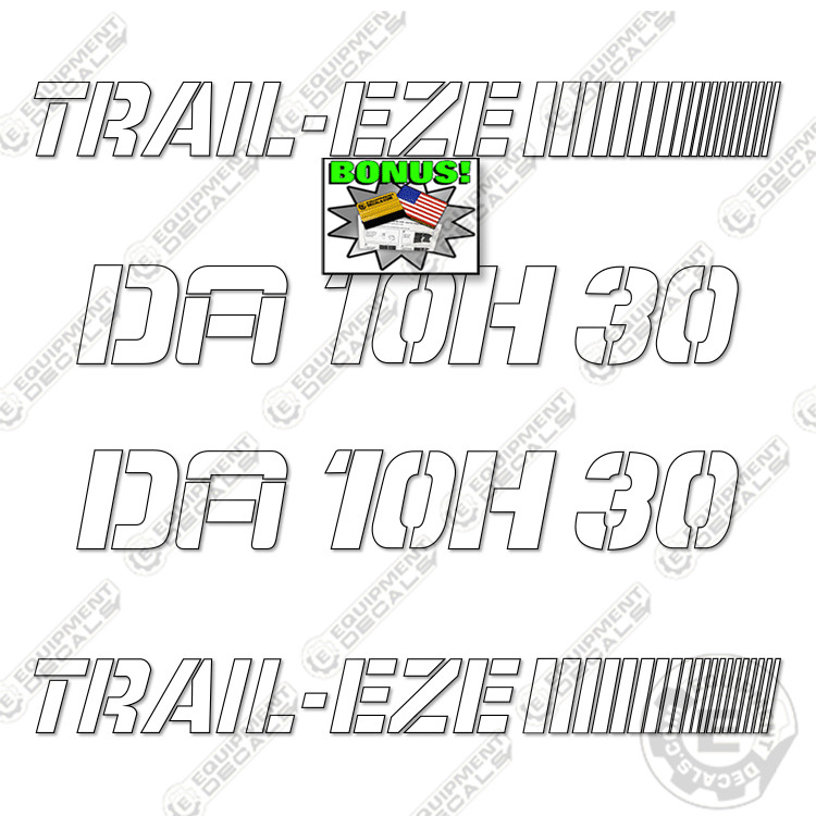 Fits Trail-Eze DA10H30 Decal Kit Trailer – 7 YEAR OUTDOOR 3M VINYL!