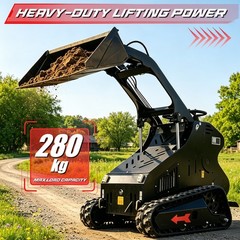 13.5HP Mini Skid Steer Twin cylinde Tracked Loader Three Pumps New Upgraded