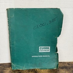 CLARK Model C500.355 Operstions Index Guide Manual Green Leatherback