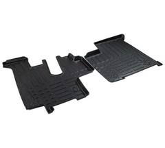 Semi Truck Black Floor Mats Liners Fits T600, T660, T800, W900 -2Pcs