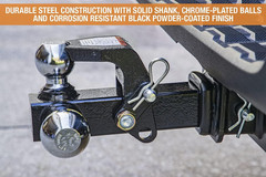 Buyers Products 1802279 Tri-Ball Truck Hitch With Hook, Solid Shank for 2…
