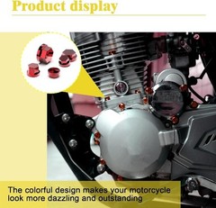 30 PCS Motorcycle Modification Screw Cap Covers, 4 Sizes Waterproof Durable Meta