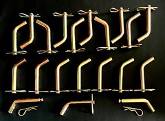 20 GOLIATH INDUSTRIAL 5/8″ BENT TRACTOR TRAILER RECEIVER HITCH PINS GROOVE JP002