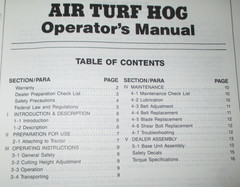 Bush Hog ATH600 ATH720 Rotary Cutter Mower Operators Owner Manual 12/92 ORIGINAL