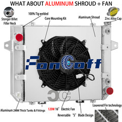 4Row Radiator Shroud Fan Fit 12+ Doosan Daewoo Forklift G20P-5 GM 3.0L 440211000