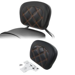 Sissy Bar Backrest Passenger Pad for 1994-2023 Touring Brown Diamond Stitching