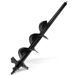 Auger Drill Bit 4″x24″ Heavy-Duty High-Strength Steel Post Hole Digger 1/2″ Hex