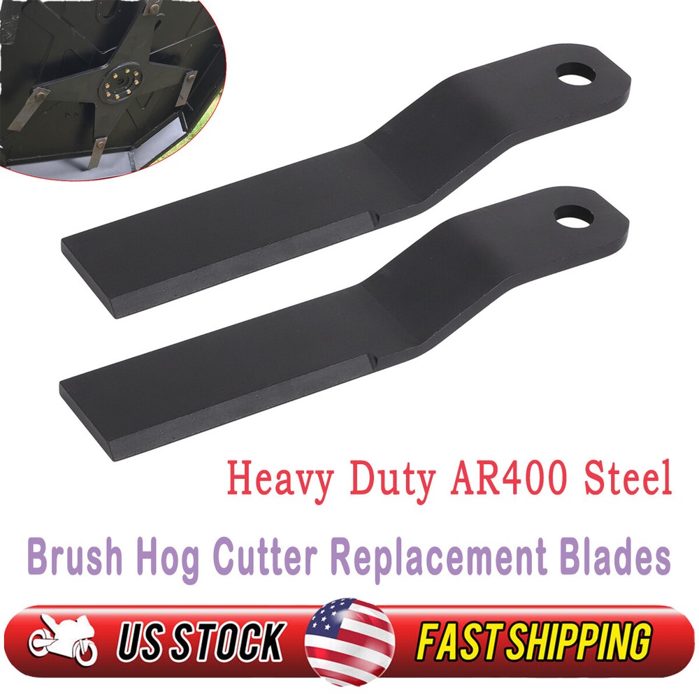 2×Wolverine Skidsteer Brush Hog Cutter Blades Heavy Duty AR400 Steel Replacement