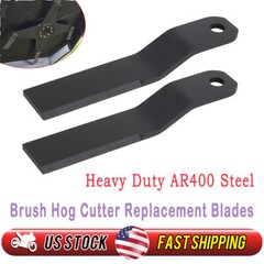 2×Wolverine Skidsteer Brush Hog Cutter Blades Heavy Duty AR400 Steel Replacement