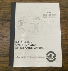 Owner & Parts Manual Miller AEAD-200 200E 200L 200LE Welder R468771