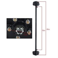 3500Lbs 5 Lug Electric Brake Trailer Axle 85in 70in 5×4.5 Bolts