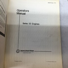 Detroit Diesel Series 53 Operators Manual 6SE337 (1977)