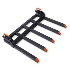 Clamp on Debris Forks to 48″ Bucket 2500 LBS Capacity 5 Fork Heavy Duty Clamp-O