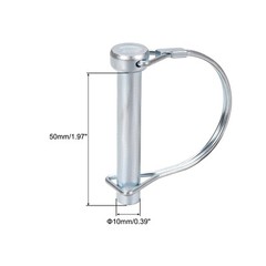 3/8″ Dia Trailer Coupler Pin 2″ Long Round Pto Pin