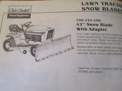 1988 Cub Cadet Riders Lawn & Garden Tractors Attachment Guide 1572 1204 882 1720