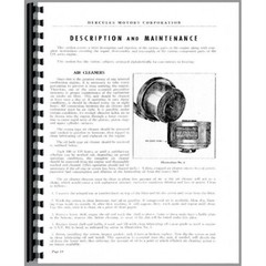 Hercules QXA QXB QXC QXD QXLD Engine Operators Service Manual