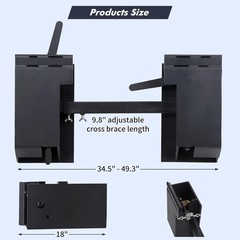 9.8” Adjustable Universal Skid Steer Quick Tach Conversion Adapter Plate 4000lb