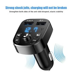 Bluetooth 5.0 Car Wireless FM Transmitter Adapter 2USB PD Charger AUX Hands-Free