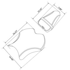 Rider&Passenger Seat Fit for YZFR6 2017-2022 Cushion Set