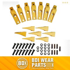 7 Bucket Teeth Assembly 6737322Y Bobcat Style Bolt on Flush Mount Pin Skid Steer