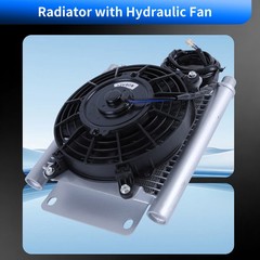 AGT Radiator Plus Hydraulic Oil Cooler Fan H12/QH12 Mini Excavator Attachment