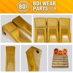 1U3202 J200 Excavator Bucket Teeth with Pins 8E6208 Retainers 8E6209 – 5 Pack