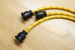 Yellow Cloth Copper Core Spark Plug Wire Set for John Deere M Vintage Tractor