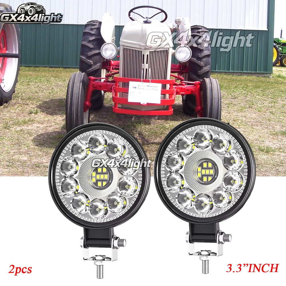 Fit Ford Tractor 2N9N 8N 600 800 NAA 310066F LED Headlight Round LED Work lights
