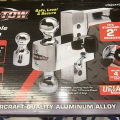 Uriah Products Aluma-Tow Adjustable Aluminum Ball Mount, 6in. Drop, 3 sizes