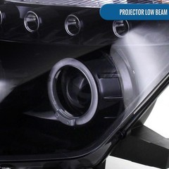 2003-2005 Nissan 350Z LED Dual Halo Halogen Projector Headlights Black Smoke
