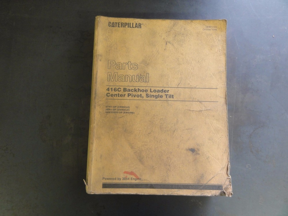 Caterpillar CAT 416C Backhoe Loader Center Pivot Single Tilt Parts Manual