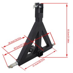 3 Point 2” Trailer Receiver Hitch Tow Drawbar Category 1 Tractor Adapter