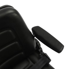 Black Forklift Seat Heavy Duty Vehicle Seat Adjustable 35-180°Tractor Seat