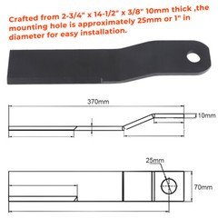 Heavy Duty Steel For Wolverine Skidsteer Brush Hog Cutter Replacement Blades