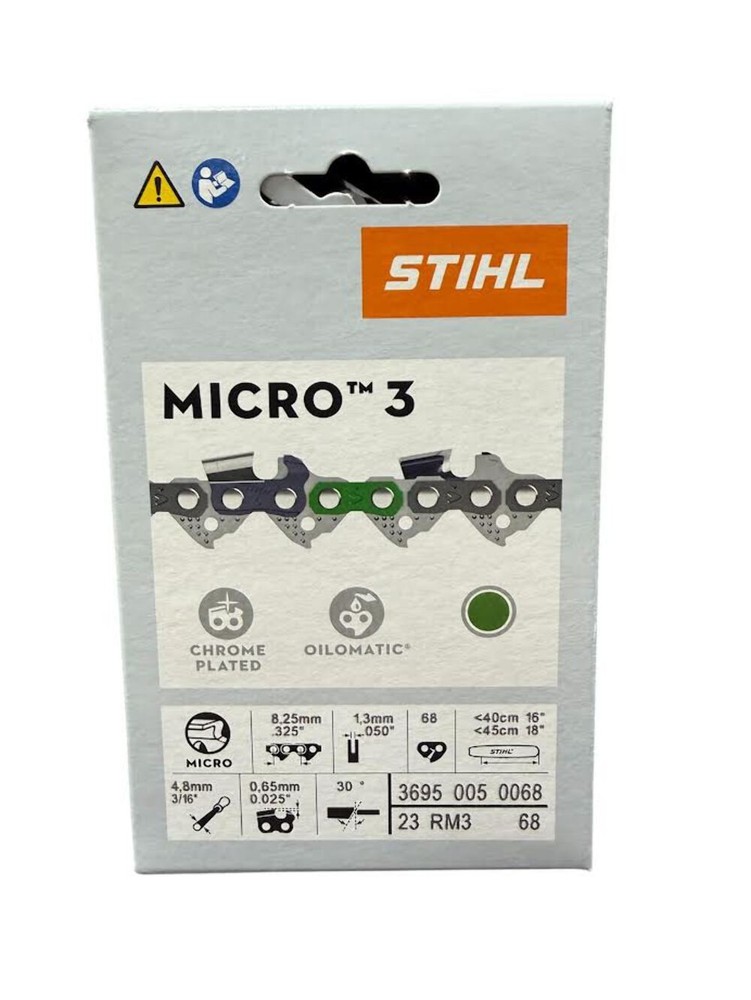 3695 005 0068 Stihl 23RM3 Rapid Micro .325″ Chainsaw Chain — 68 Drive Links Semi