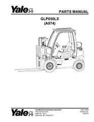 Forklift Service Parts Manual Fits Yale Forklift GLP050LX(A974) – Printed Manual