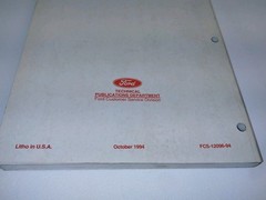 1994 Ford Car & Truck Engine/Emissions Fact Book. Descriptions & Parts Numbers.