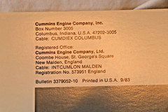 3379052-10 Cummins Manual Construction Industrial Diesel Engines Operation Maint