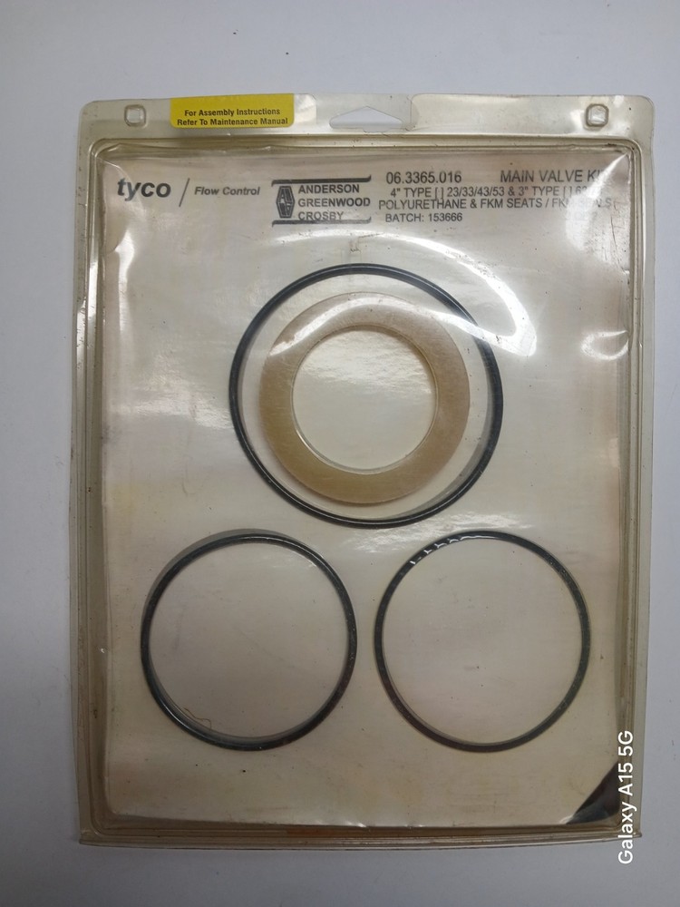 Anderson Greenwood Crosby Main Valve Kit 06.3365.016 Polyurethane & FKM Seals