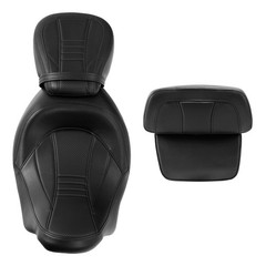 Low-Profile Driver Passenger Seat w/Razor Chopped Backrest for Touring 2014-2023