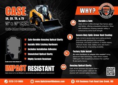 OPTIC ARMOR CASE SR SV TR TV SKID STEER HEAVY DUTY DOOR POLY TINTED