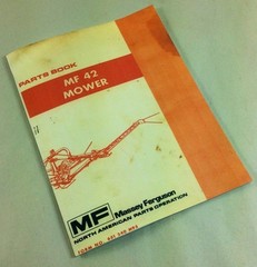 Massey Ferguson Mf 42 Mower Bar Sickle Parts Book Manual Rear Mounted Part List