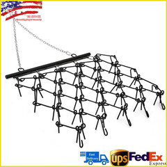Heavy Duty 5 x 4.5 FT Drag Harrow with 3/8″ Tines for ATV UTVs & Lawn Tractors