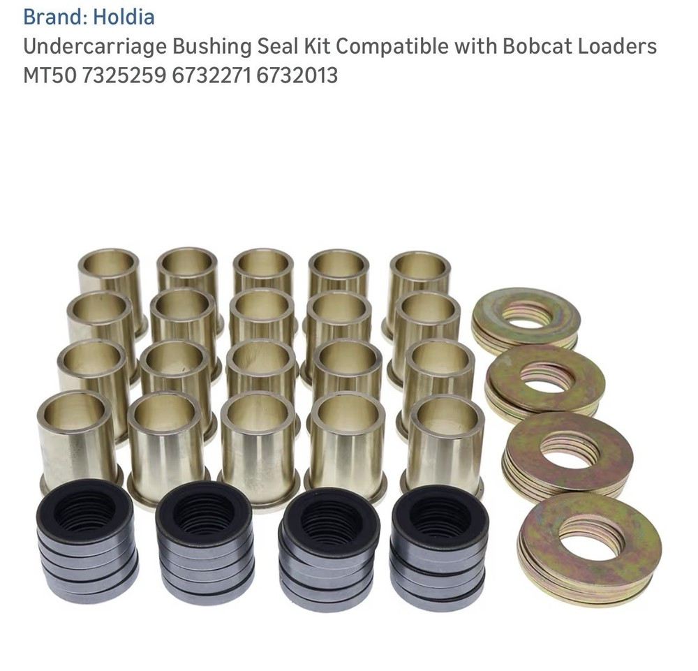For Bobcat MT50 MT52 MT55 MT85 Undercarriage Bushing & Seal Kit