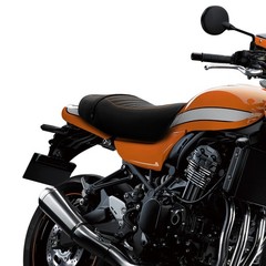 Black Orange One Piece Dual Seat 18-24 Kawasaki Z900RS ZR900 Rider Passenger Sea