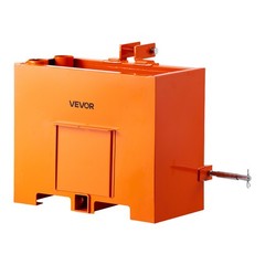 VEVOR Ballast Box 3 Point Category 1 Tractor Quick Tach Hitch 3.2 ft³ Orange