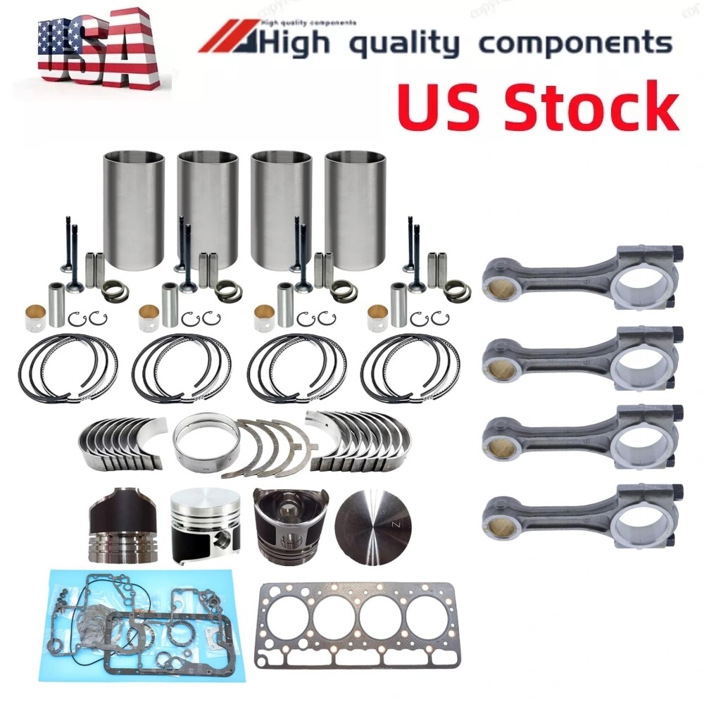 V1100 Overhaul Rebuild Kit+connecting rod For Bobcat Loader AICHI SP090 Tractor