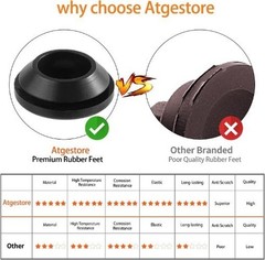 RV Stove Grate Rubber Grommets Kit 525004, 4Pcs Replacement Rubber Feet Pads for