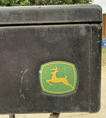 Vintage John Deere Tractor Black Metal Tool Box w/ Tray – Circa 1956-68