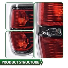 4PCS Headlights Tail Lights for Ford F150 2009-2014 DL3Z13008A Clear Lens Chrome